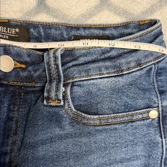 Judy Blue Medium‎ Blue Wide Leg, High Rise, Cargo, Button Flap Back Pockets 7/28 - Picture 5 of 10